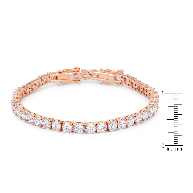 17.6ct Tennis Bracelet in Rose Gold