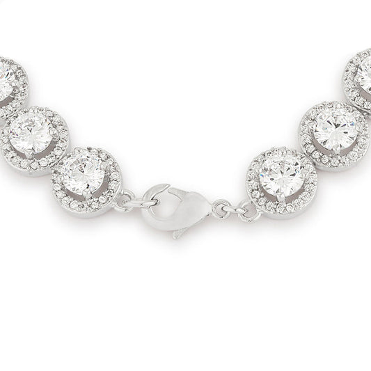 Elegant Halo Tennis Bracelet