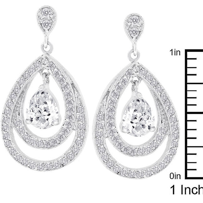 Milan Double Teardrop Drop Earrings