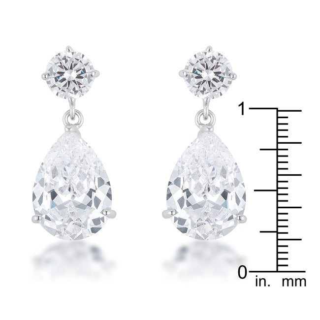 Shimmering Pear Drop Earrings