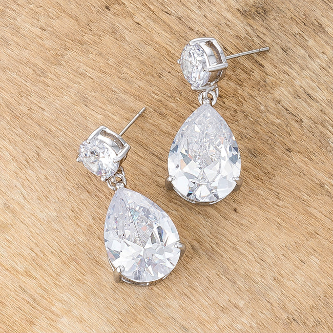 Shimmering Pear Drop Earrings