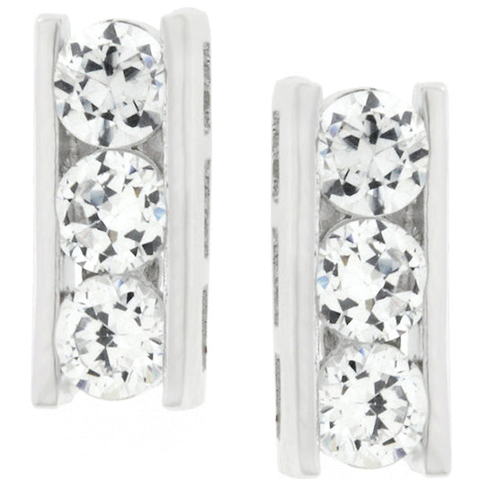 Tiered Crystal Stud Earrings