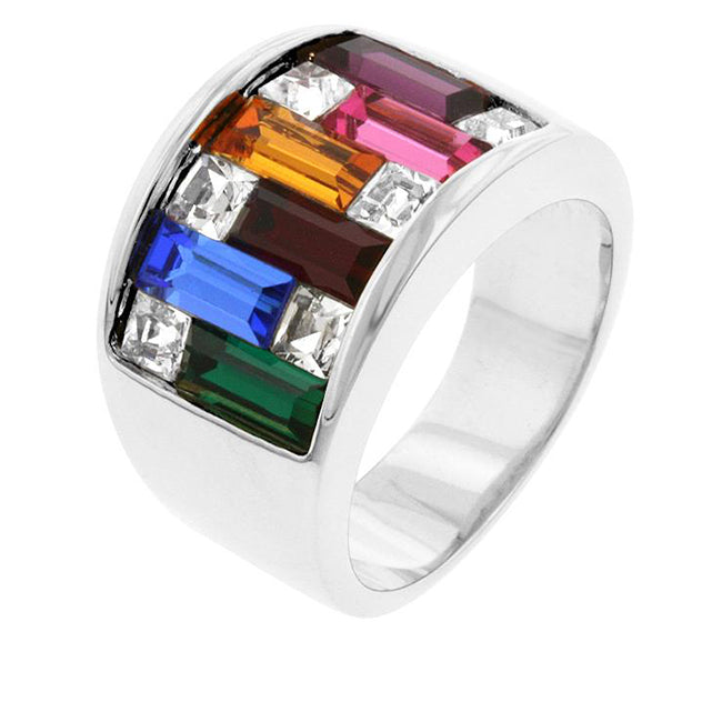 Contemporary Cubic Zirconia Ring