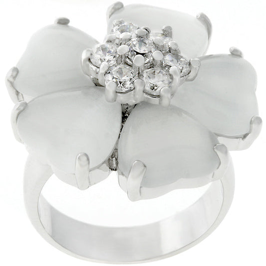 Contemporary Cubic Zirconia Ring