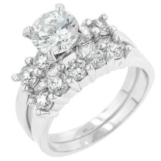 Title: Classic Wedding Set Materials: Cubic Zirconia Ring