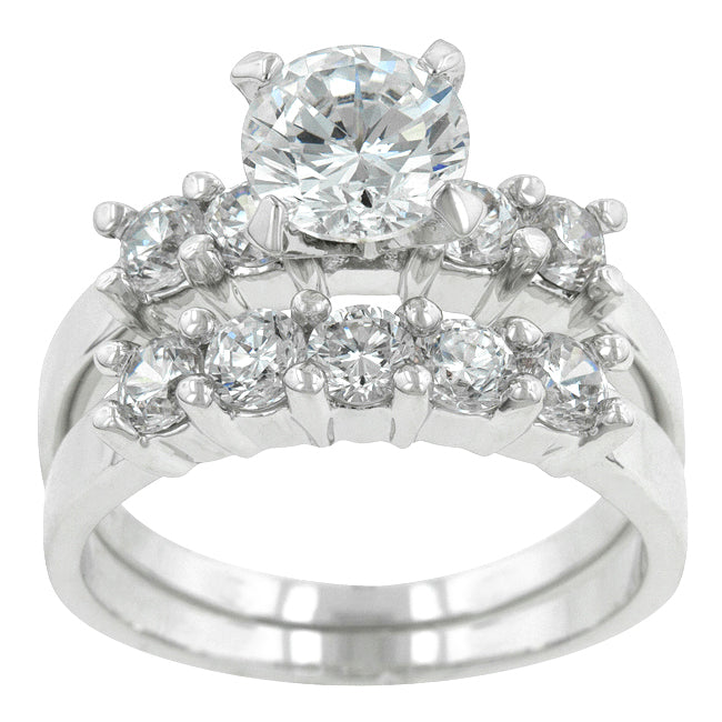Title: Classic Wedding Set Materials: Cubic Zirconia Ring