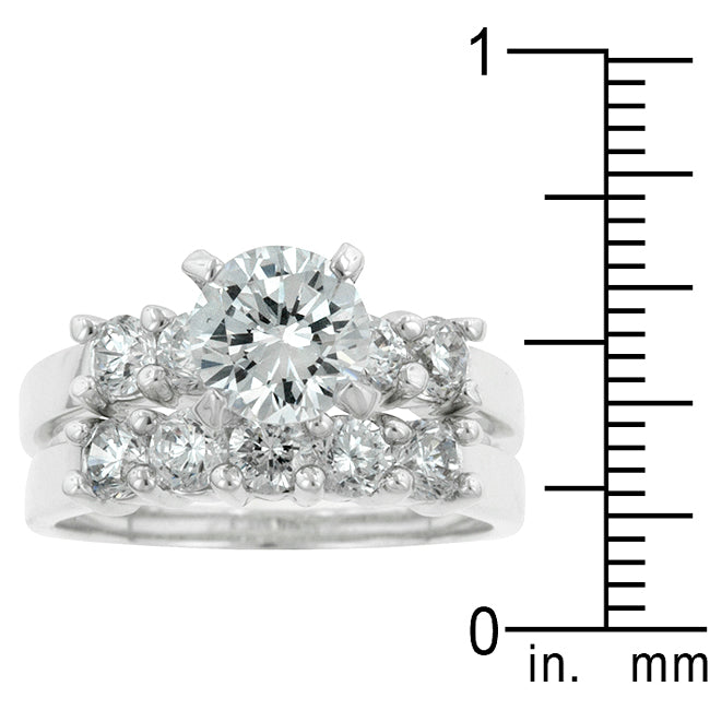 Title: Classic Wedding Set Materials: Cubic Zirconia Ring