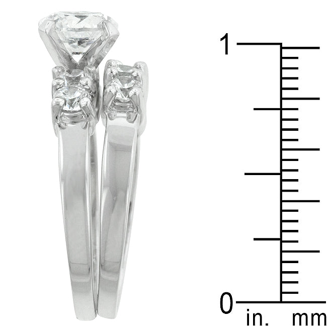 Title: Classic Wedding Set Materials: Cubic Zirconia Ring