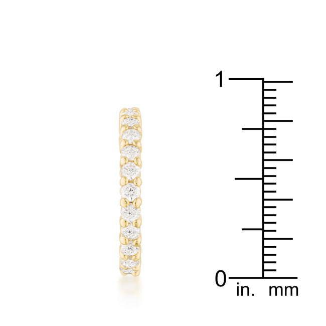 Gold Plated Cubic Zirconia Eternity Band