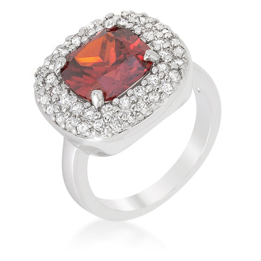 Ruby Red Crystal Statement Ring