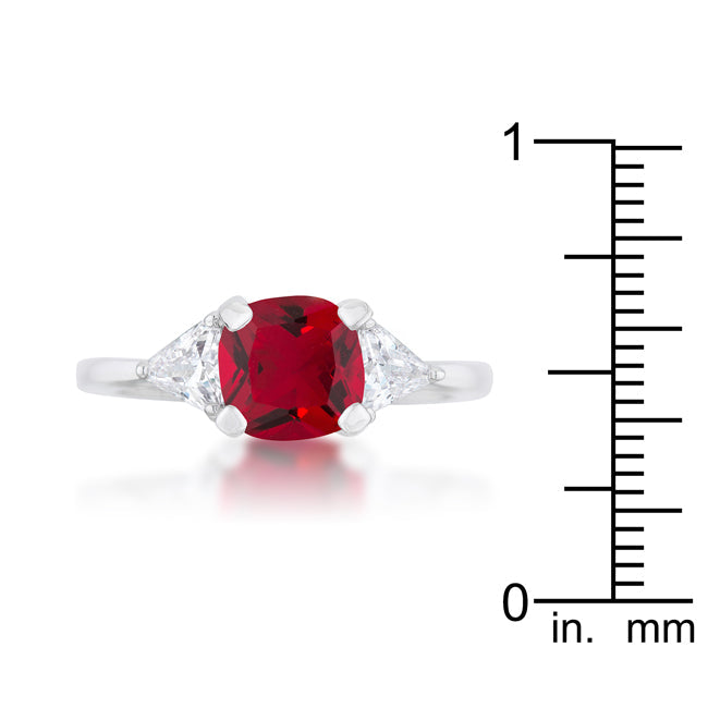 Shonda 1.8ct Garnet Cubic Zirconia Rhodium Cushion Classi...