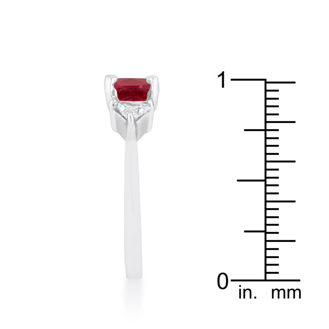 Shonda 1.8ct Garnet Cubic Zirconia Rhodium Cushion Classi...