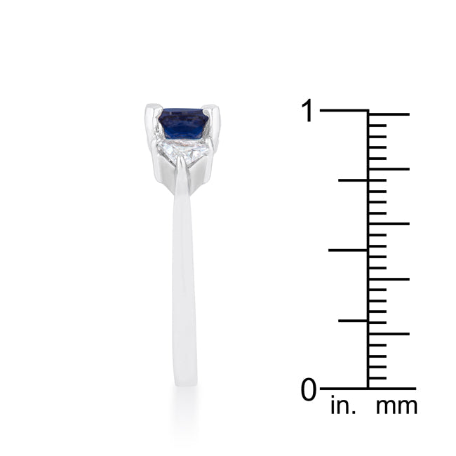 Shonda 1.8ct Sapphire Cubic Zirconia Rhodium Cushion Clas...