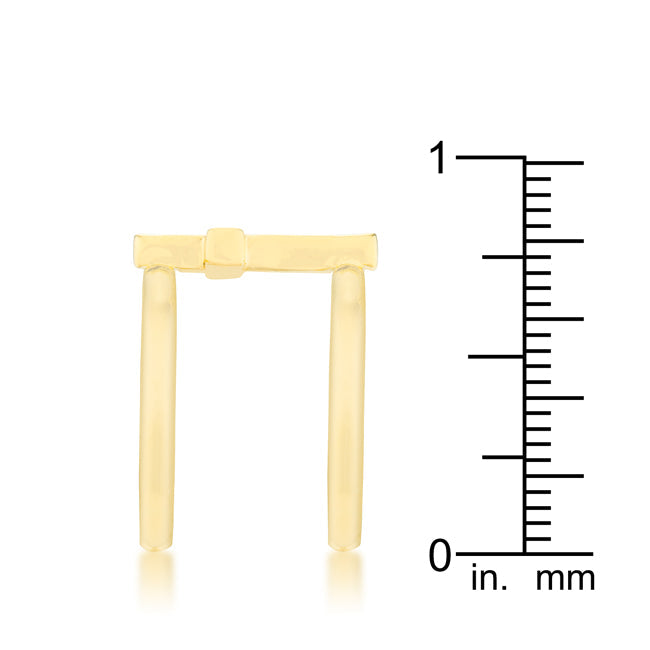 Francis 0.08ct Cubic Zirconia 14k Gold Contemporary Crossnia Ring