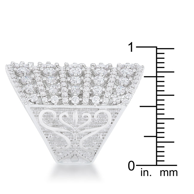 Charlyn 2.5ct Rhodium Cubic Zirconia Statement Cocktail Ring