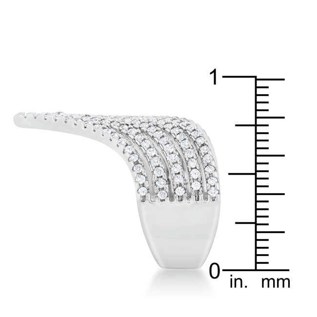 Vera 1.42ct Cubic Zirconia Rhodium Vintage Inspired Cocktnia Ring