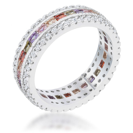 Paula 1.75ct Multicolor Cubic Zirconia Classic Band Ring