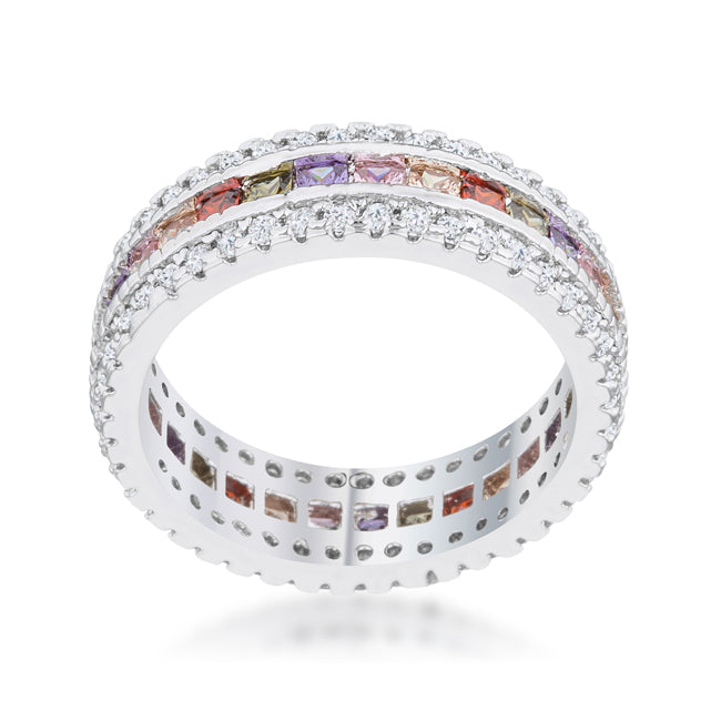 Paula 1.75ct Multicolor Cubic Zirconia Classic Band Ring