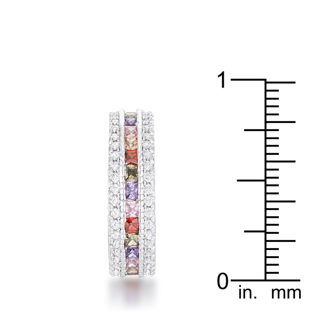Paula 1.75ct Multicolor Cubic Zirconia Classic Band Ring