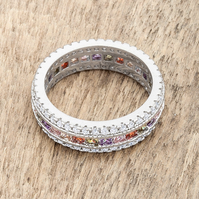Paula 1.75ct Multicolor Cubic Zirconia Classic Band Ring