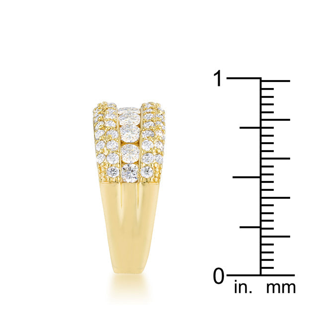 Luna 1.1ct Cubic Zirconia 14k Gold Classic Band Ring