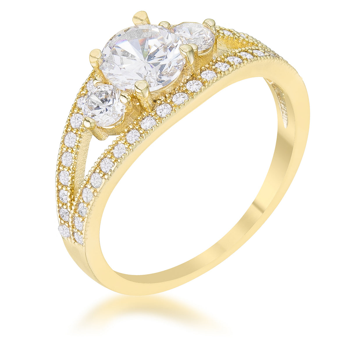 Genna 1.1ct Cubic Zirconia 14k Gold Delicate Classic Ring